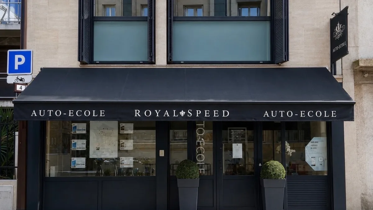 Devanture de l'auto-école Royal Speed Neuilly Sur Seine